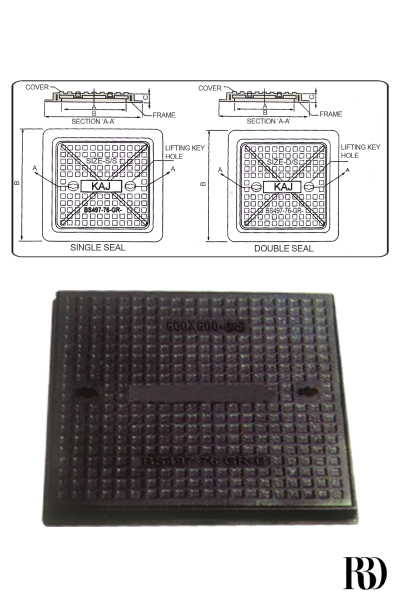 Ductile iron solid top manhole cover