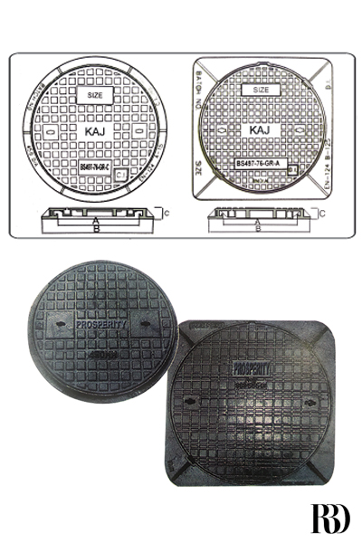 Circular cast iron manhole covers
