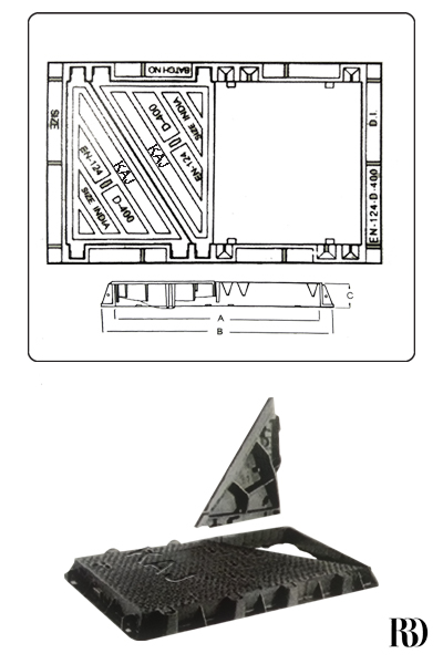 Multiple triangular manhole cover and frame